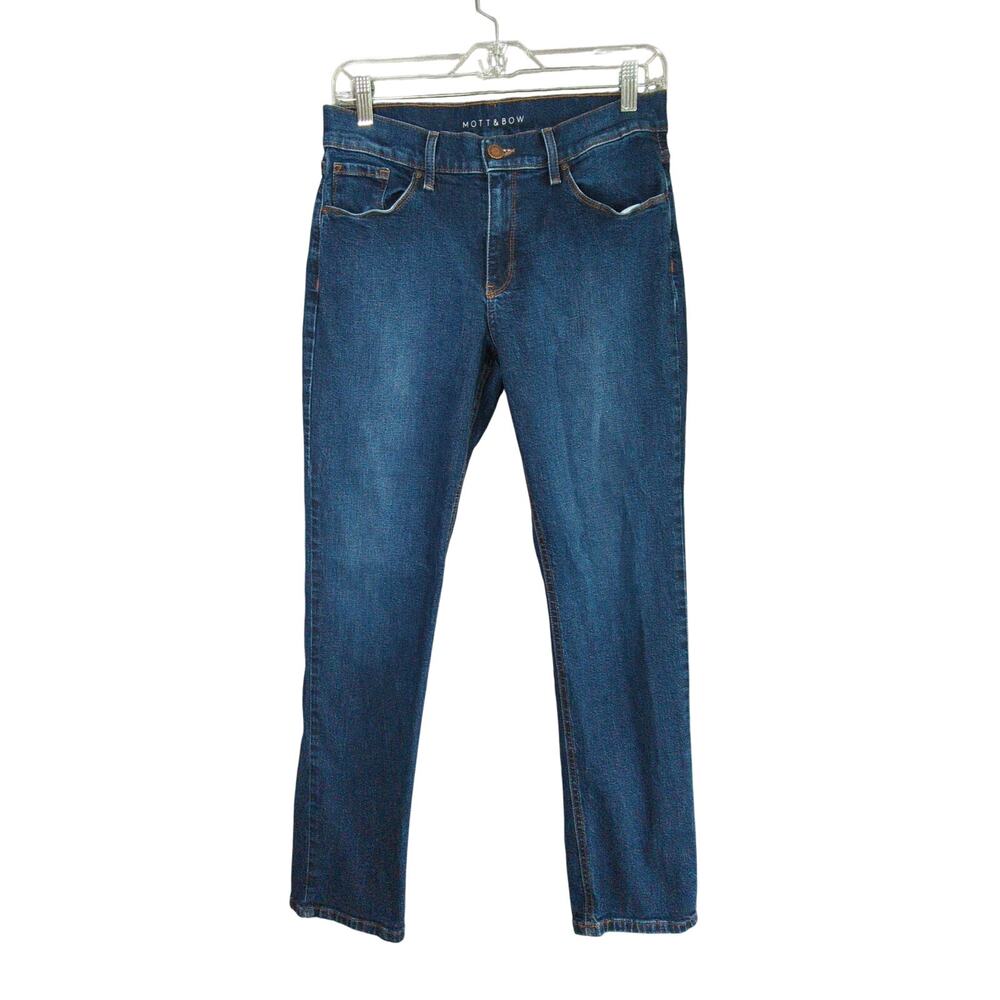 Mott and Bow Jeans Womens‎ 27 Blue Boyfriend Stretch